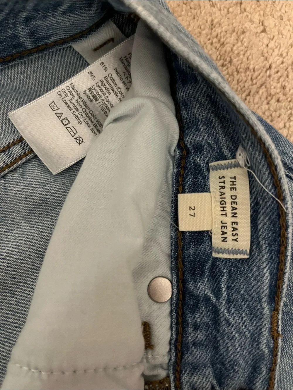 Madewell Dean Easy Straight, Light Wash